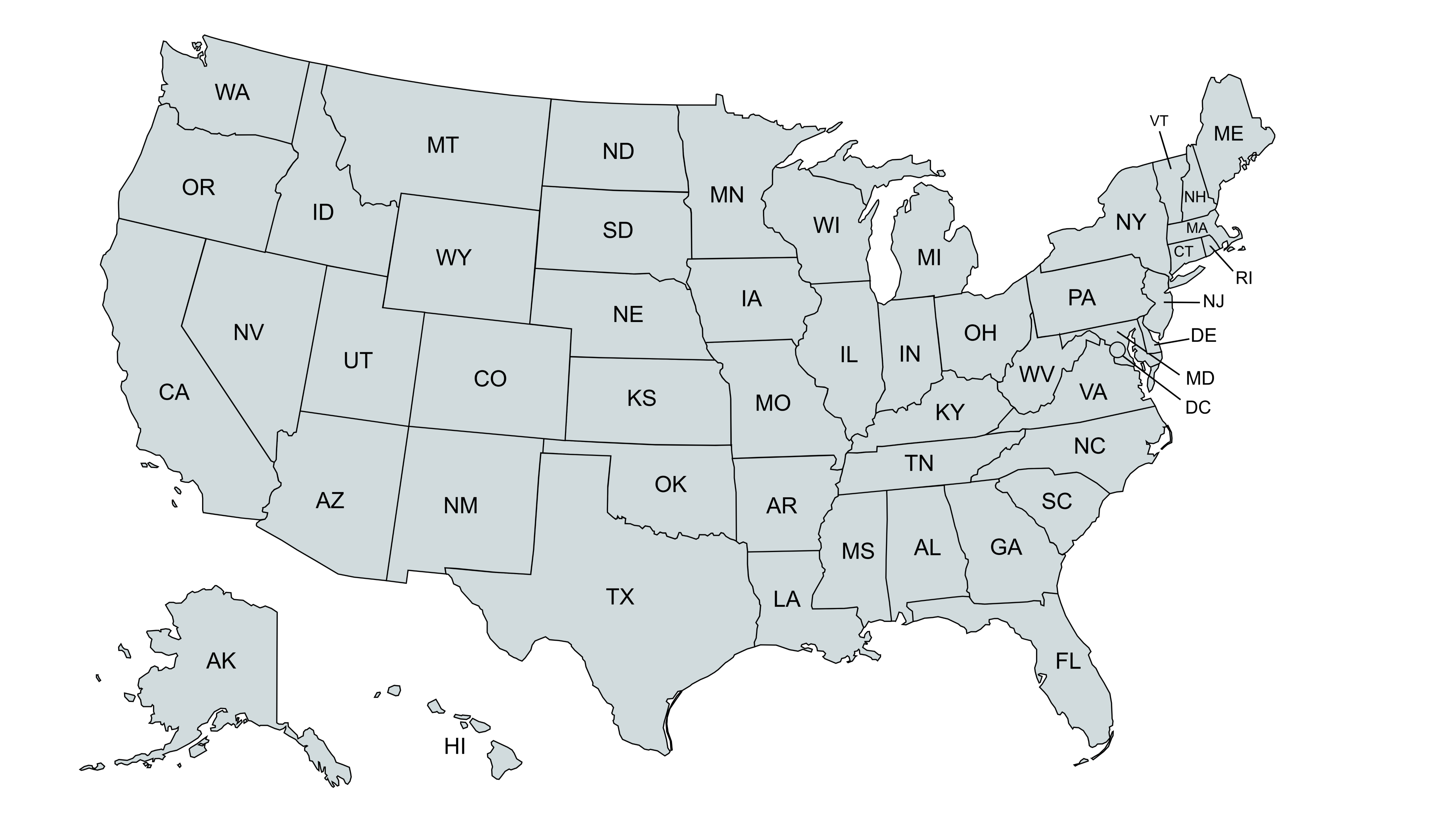 U.S. map showing Cyber Supply operating regions